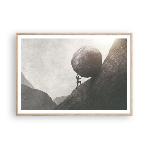 Plakat w ramie jasny dąb - Wierzę wbrew nadziei - 100x70 cm