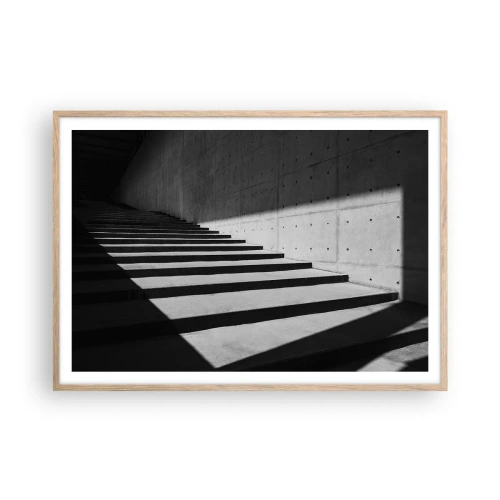 Plakat w ramie jasny dąb - Surowa uroda modernizmu - 100x70 cm