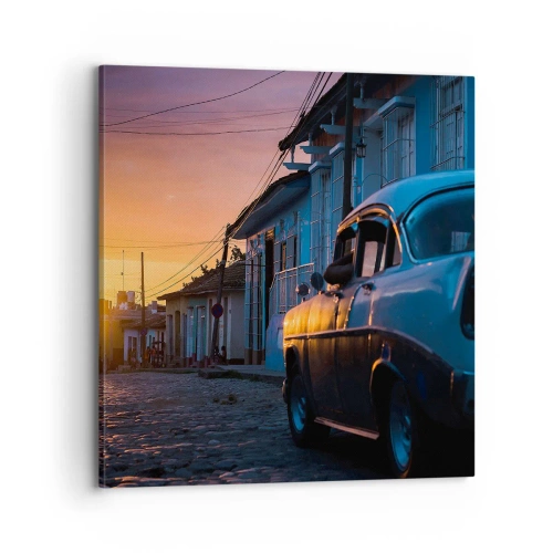 Obraz na płótnie - Tutaj zwalnia czas - 70x70 cm