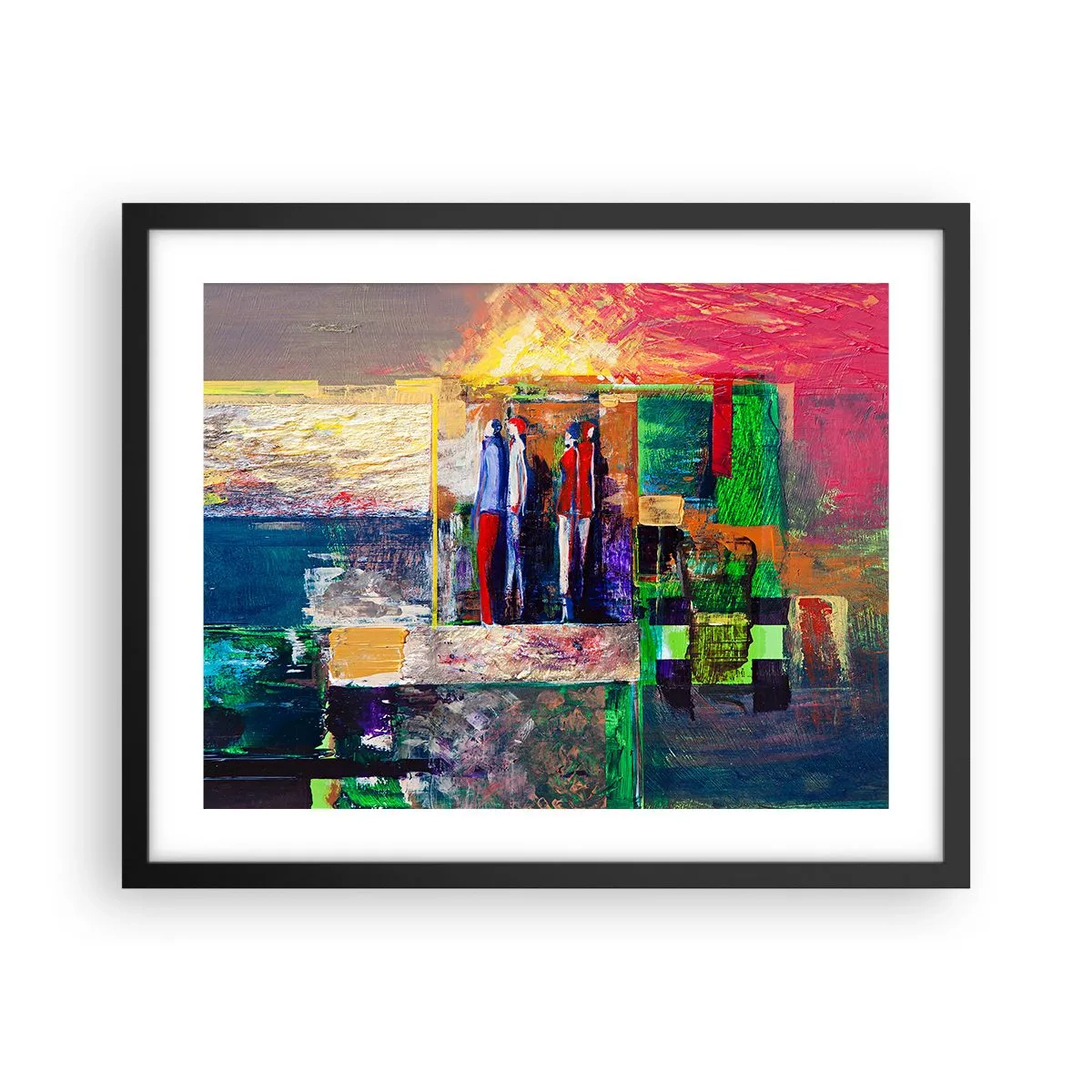 Plakat w czarnej ramie - Relacje i emocje - 50x40 cm