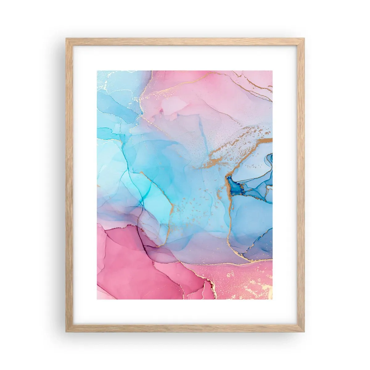 Plakat w ramie jasny dąb - Spotkanie i przenikanie - 40x50 cm
