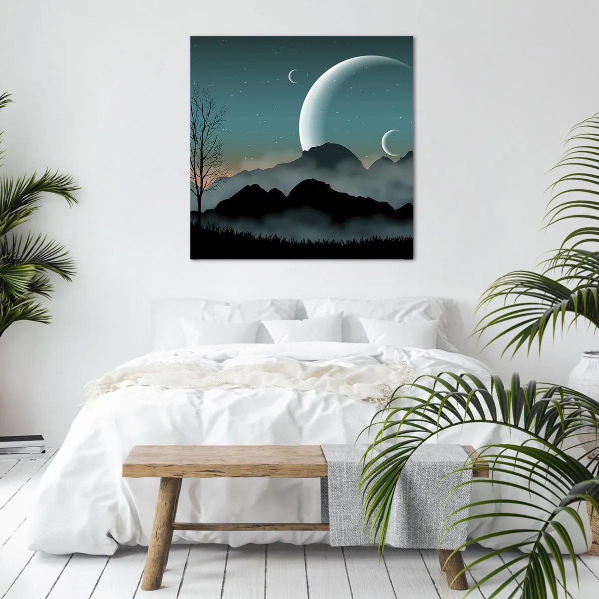 Obraz na płótnie - Karnawał gwiaździstej nocy - 60x60 cm