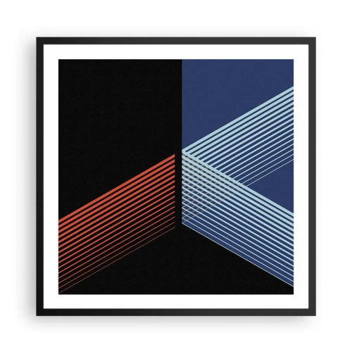 Plakat w czarnej ramie - Prosta historia - 60x60 cm