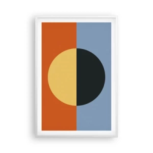 Plakat w białej ramie - Kompozycja ciepła i chłodu - 61x91 cm