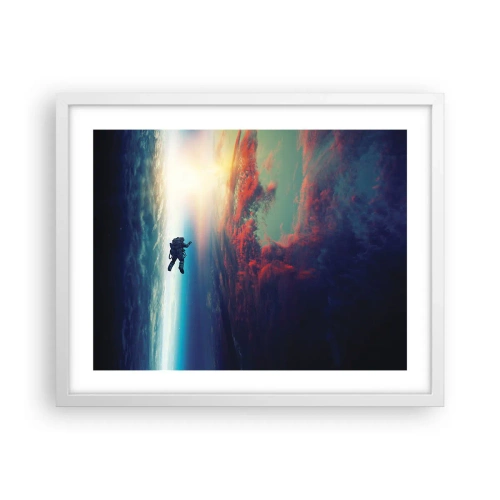 Plakat w białej ramie - Mierzyć się ze wszechświatem - 50x40 cm