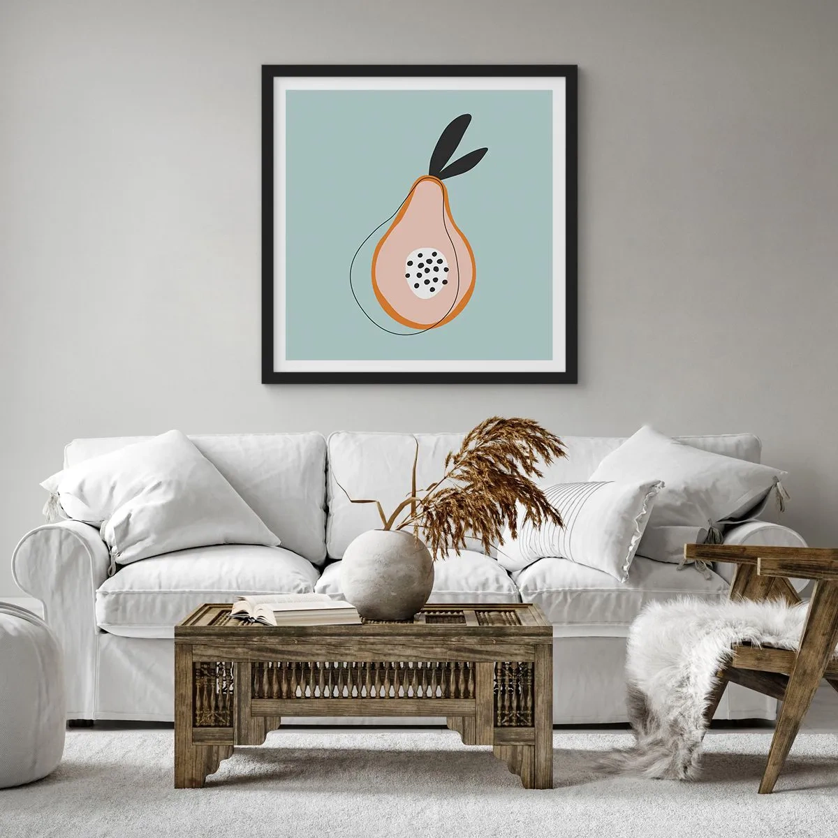 Plakat w czarnej ramie - Przeniknąć w naturę rzeczy - 60x60 cm