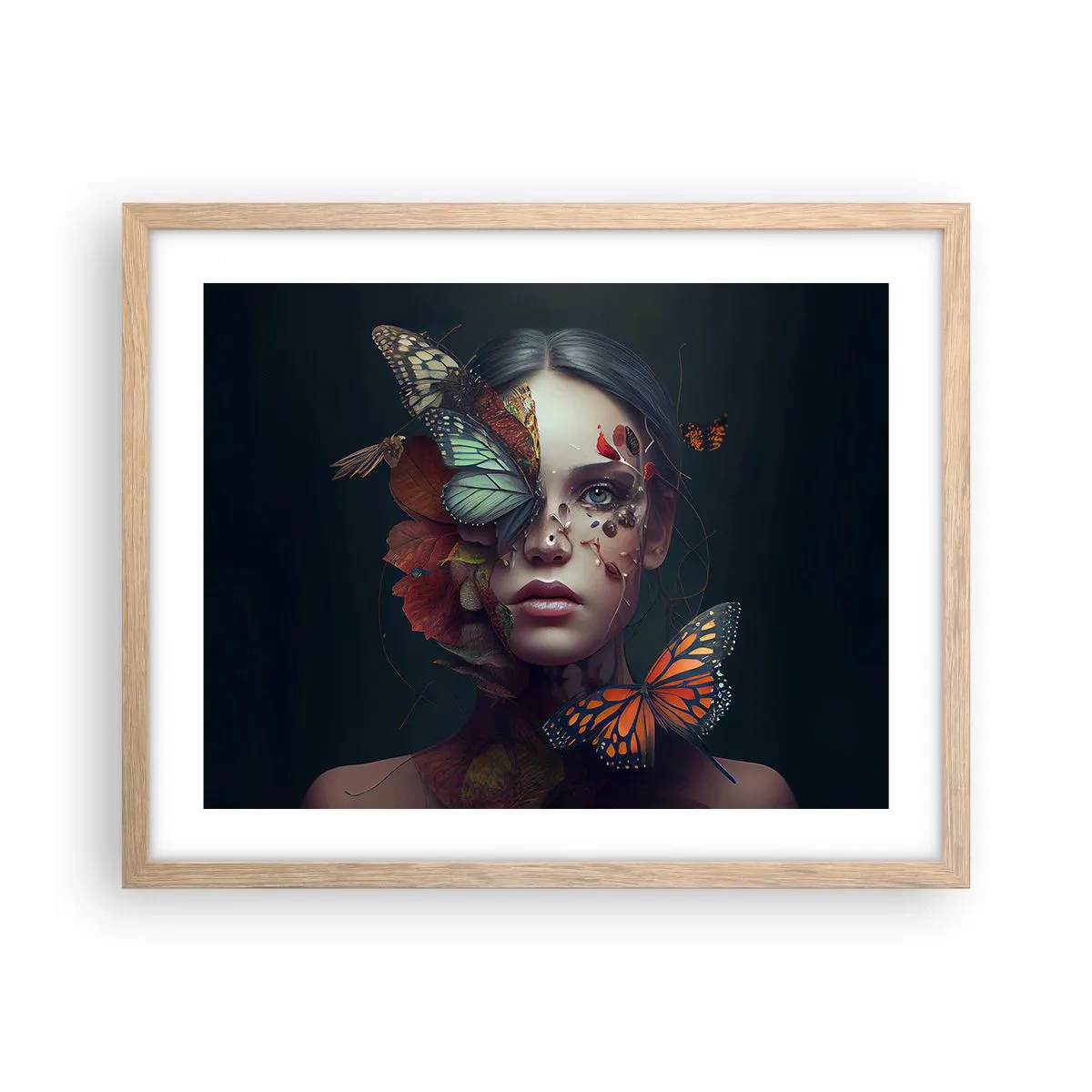 Plakat w ramie jasny dąb - Cudowna metamorfoza - 50x40 cm