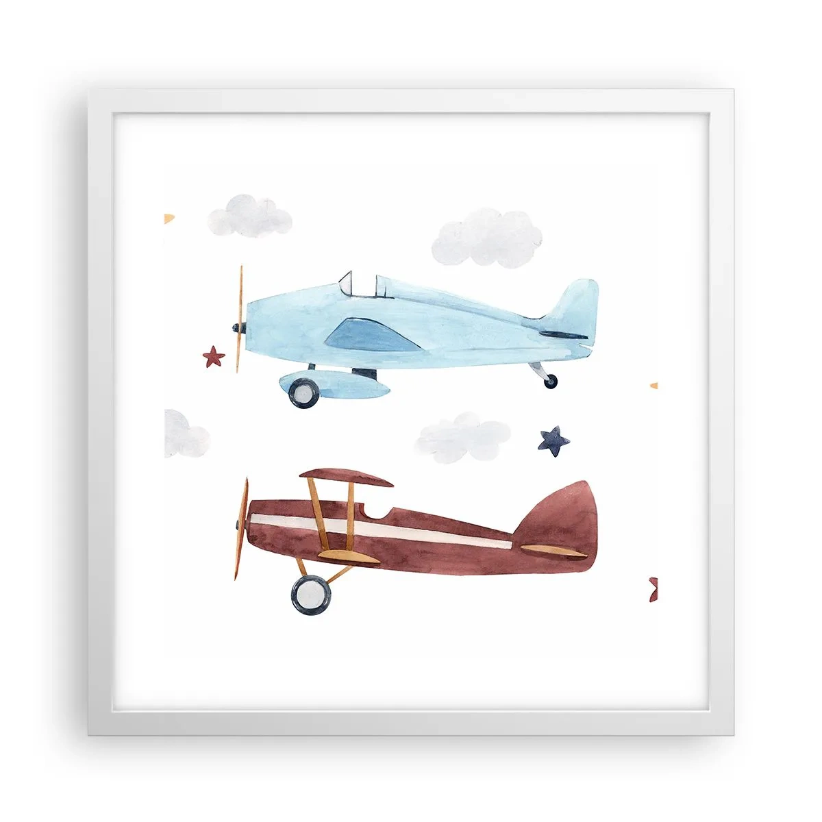 Plakat w białej ramie - Panie pilocie, czekamy! - 40x40 cm