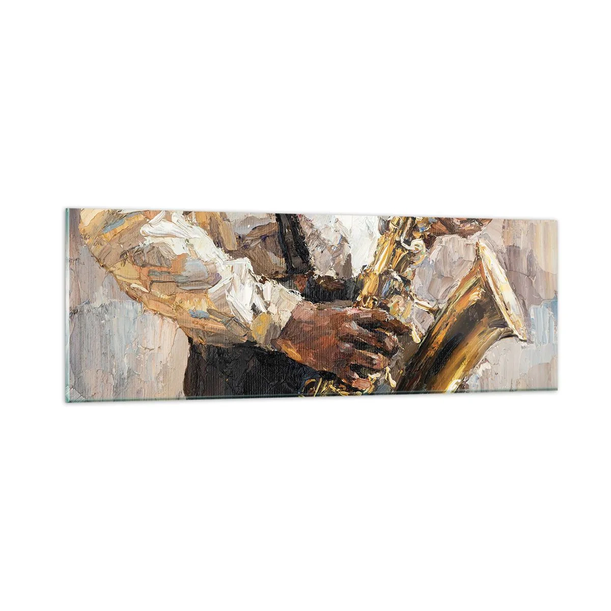 Obraz na szkle - Czas na solo - 90x30 cm