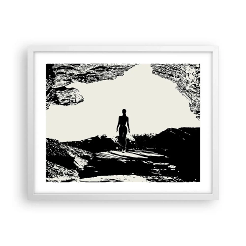 Plakat w białej ramie - Nowe spojrzenie - 50x40 cm