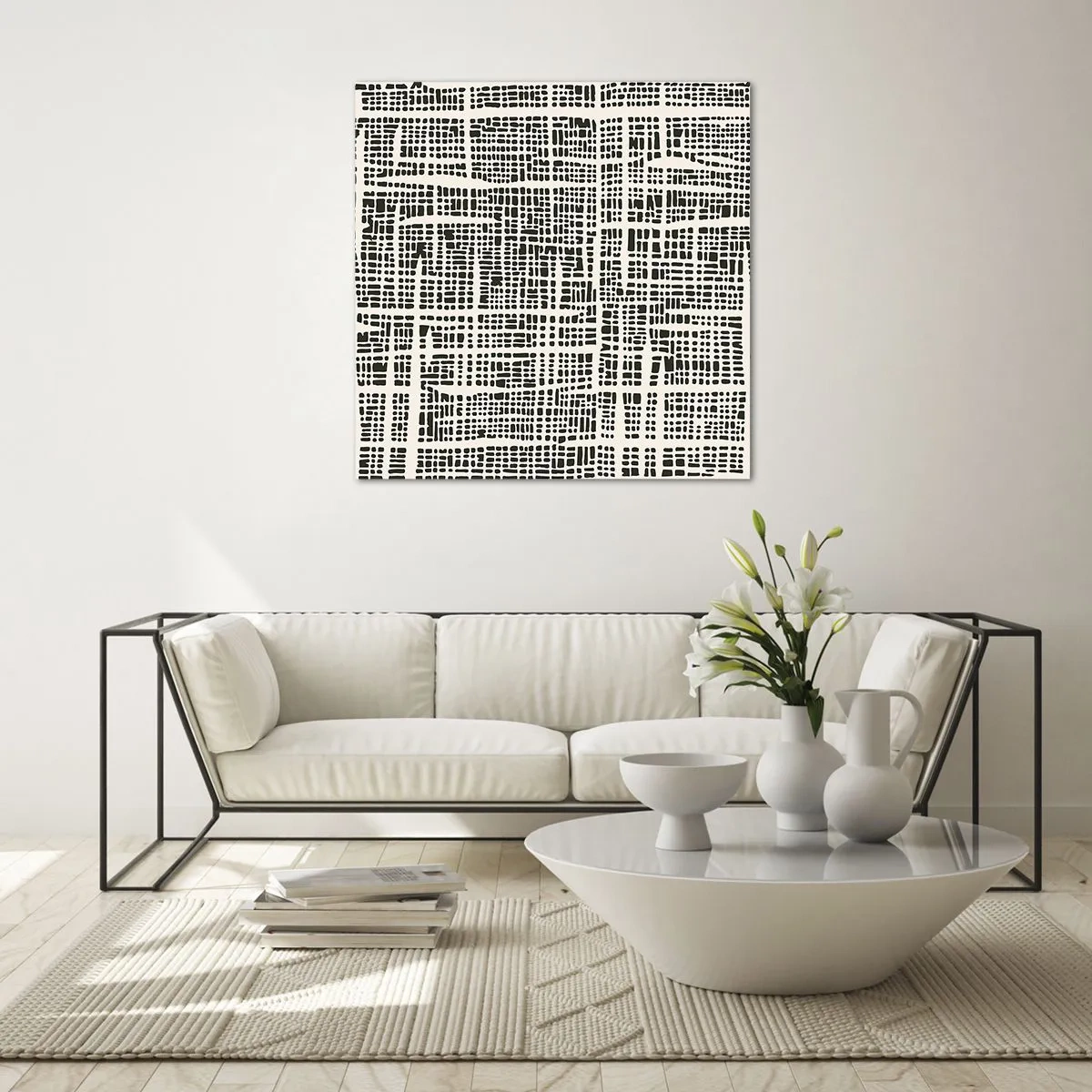 Obraz na szkle - Kompozycja utkana - 60x60 cm