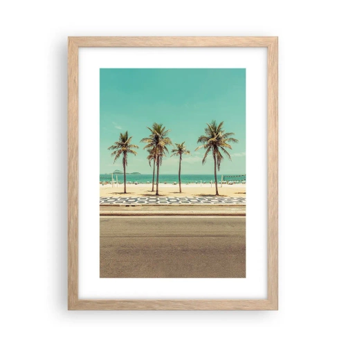 Plakat w ramie jasny dąb - Na straży plaży - 30x40 cm