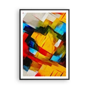 Plakat w czarnej ramie - Różnobarwny przekładaniec - 70x100 cm