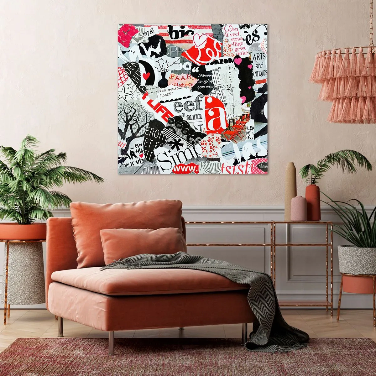 Obraz na płótnie - Hipsterski kolaż - 40x40 cm