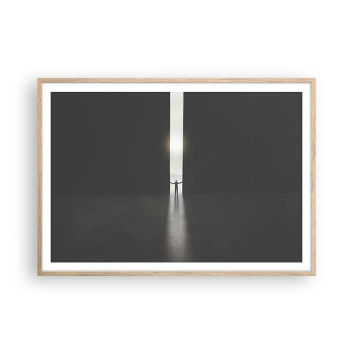 Plakat w ramie jasny dąb - Krok do jasnej przyszłości - 100x70 cm