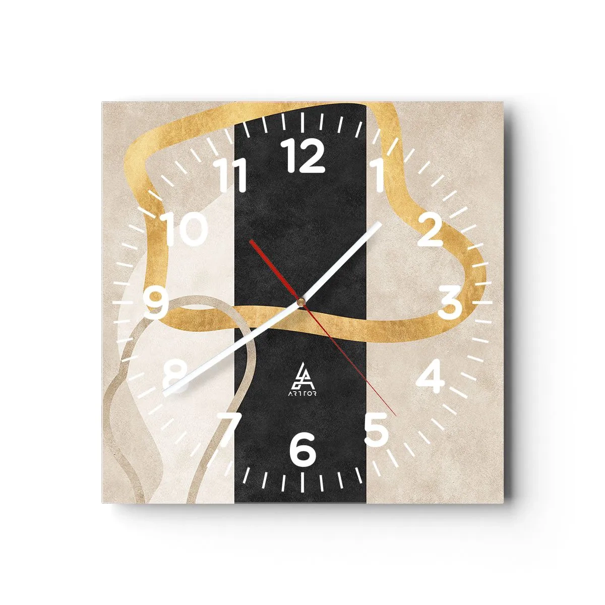 Zegar ścienny - Kształty zapętlone - 40x40 cm