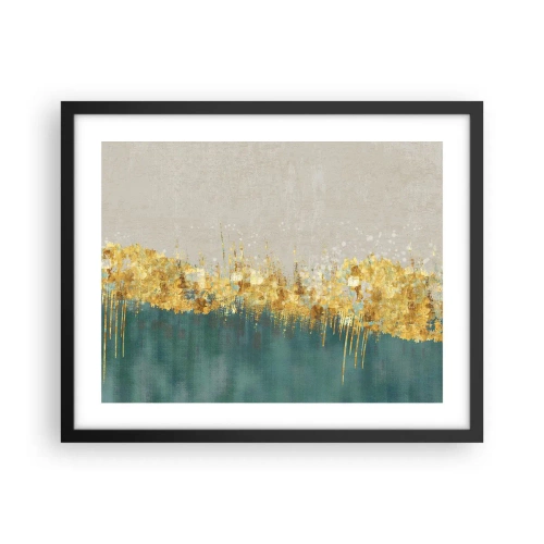 Plakat w czarnej ramie - Złota granica - 50x40 cm
