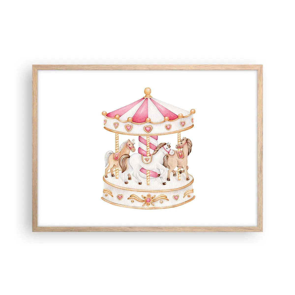 Plakat w ramie jasny dąb - Słodki świat dzieciństwa - 70x50 cm