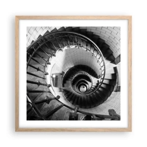 Plakat w ramie jasny dąb - Wyżej i wyżej - 50x50 cm