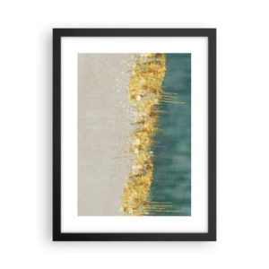 Plakat w czarnej ramie - Złota granica - 30x40 cm