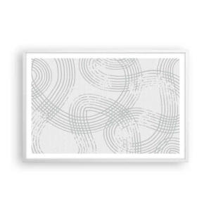 Plakat w białej ramie - Nie ma prostej drogi - 91x61 cm