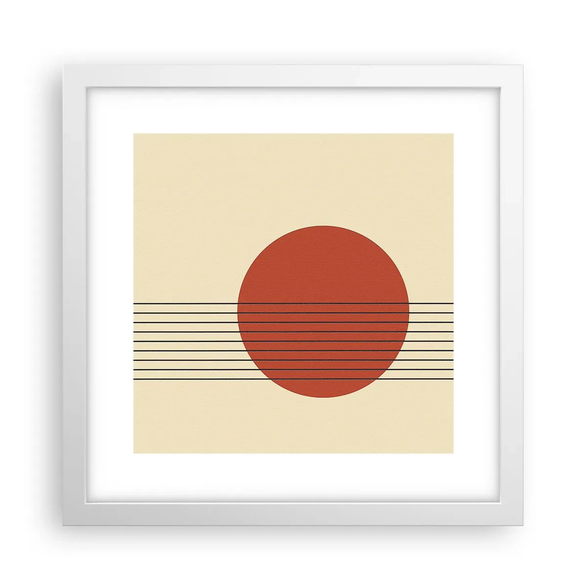 Plakat w białej ramie - W koło i dalej - 30x30 cm