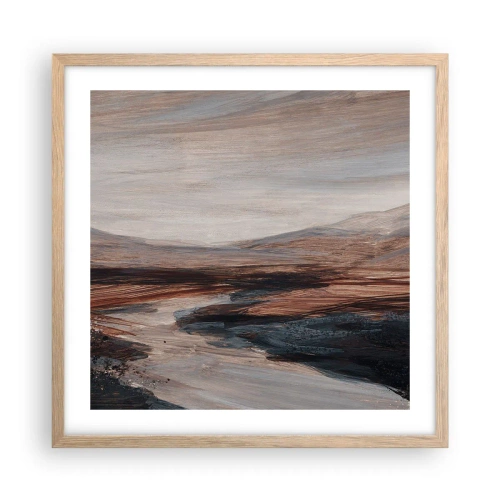 Plakat w ramie jasny dąb - Spokojna dolina - 50x50 cm