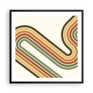 Plakat w czarnej ramie - Zygzakiem do celu - 60x60 cm