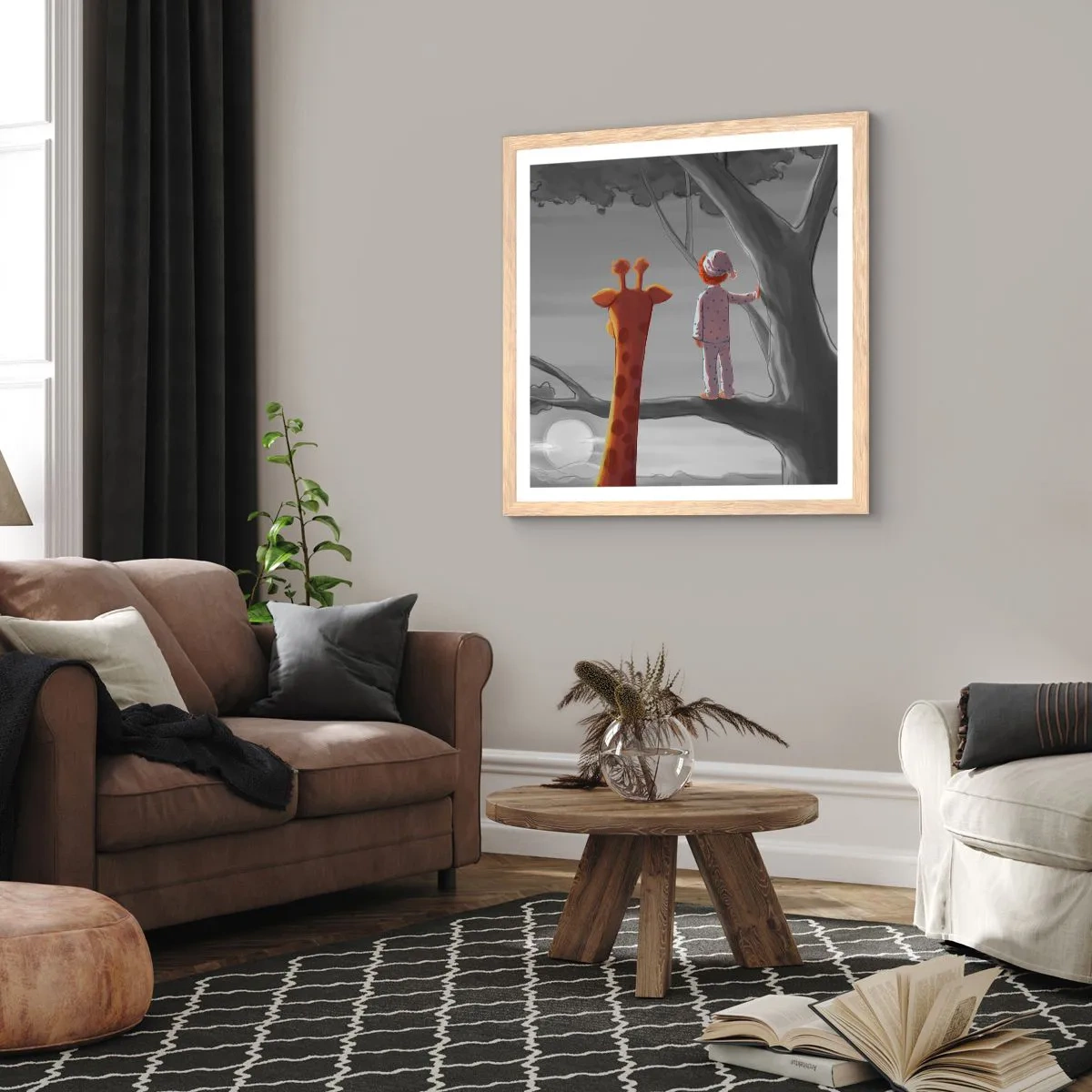Plakat w ramie jasny dąb - To się naprawdę dzieje - 60x60 cm