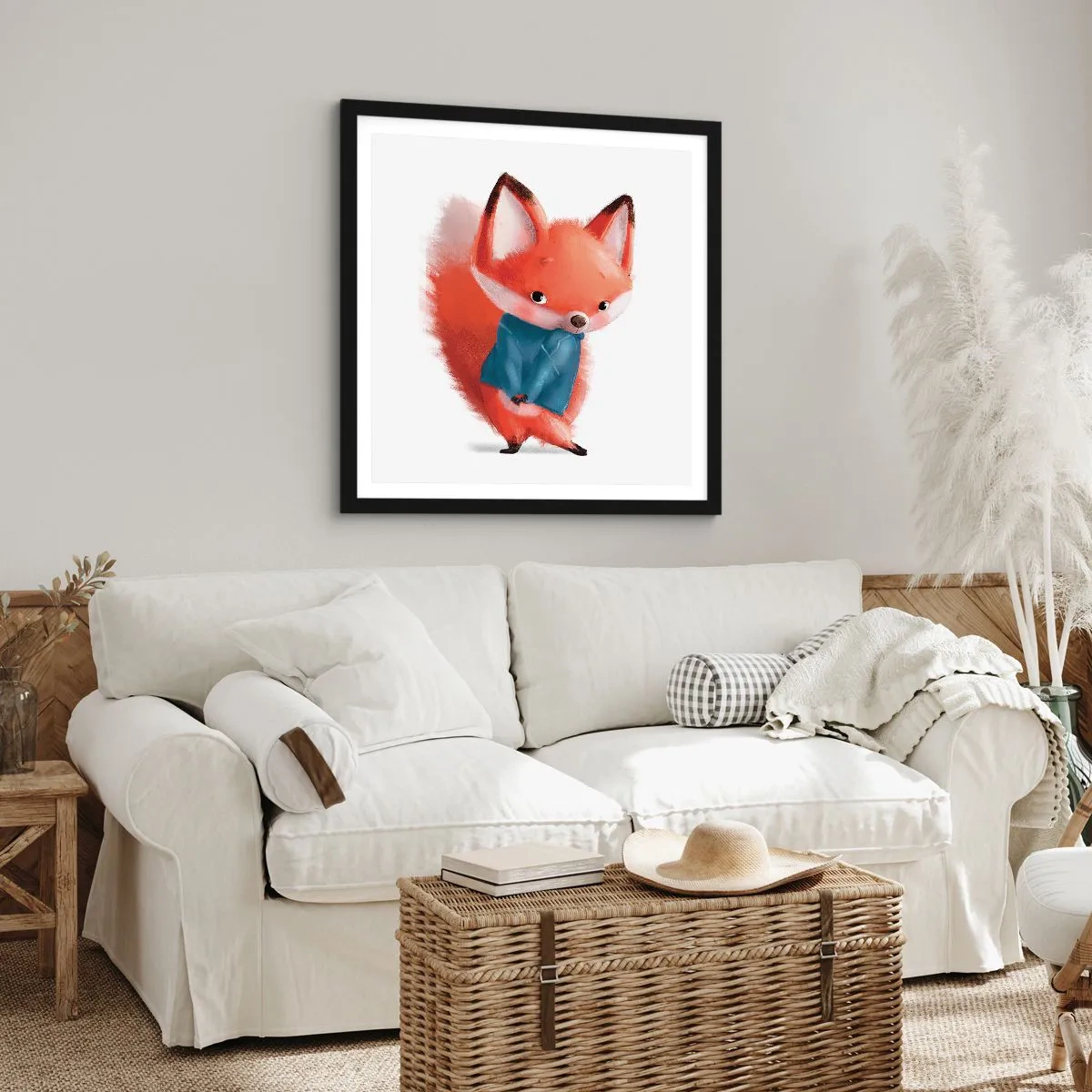 Plakat w czarnej ramie - Ładnie mi w tym? - 40x40 cm