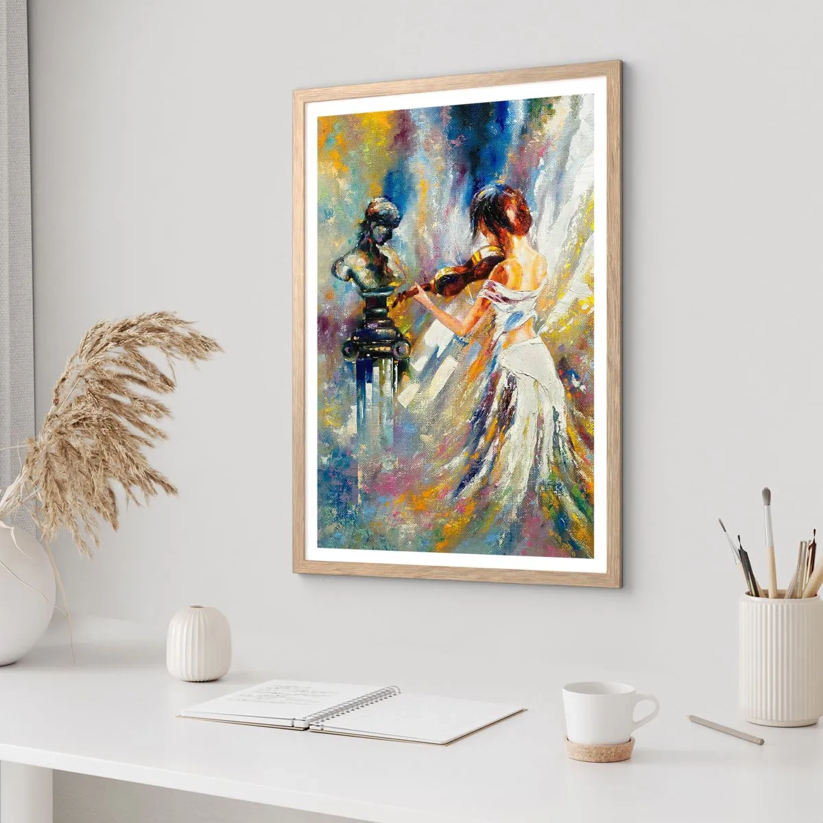 Plakat w ramie jasny dąb - Ożywić uczuciem - 61x91 cm