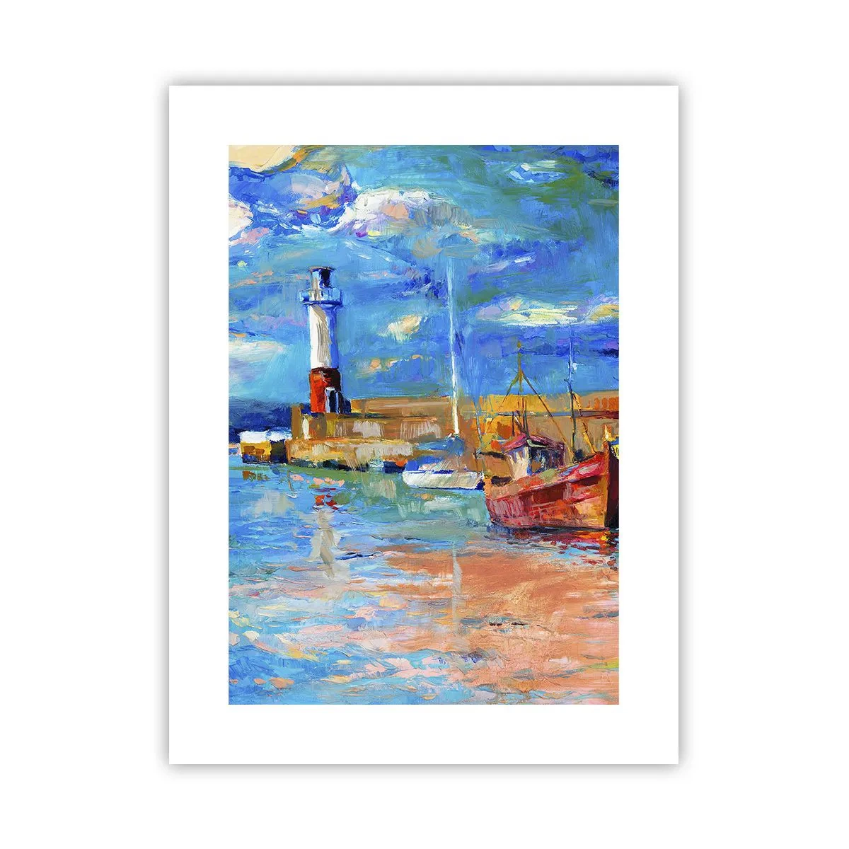 Plakat - Popołudnie w tęczowej zatoce - 30x40 cm