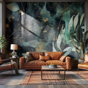 Fototapeta Premium Canvas - Zaczarowany ogród - Rośliny, Liście, Botanika - 250x175 cm