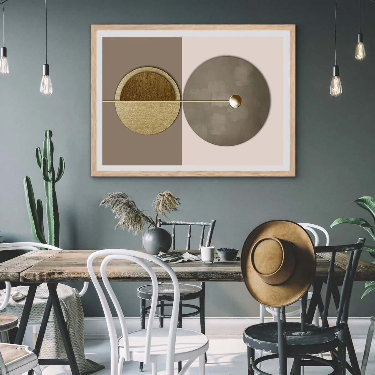 Plakat w ramie jasny dąb - Doskonała równowaga - 50x40 cm