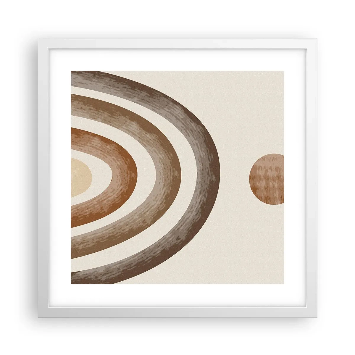 Plakat w białej ramie - W odległej galaktyce - 40x40 cm