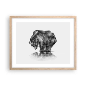 Plakat w ramie jasny dąb - Miło zobaczyć się z kimś bliskim - 50x40 cm