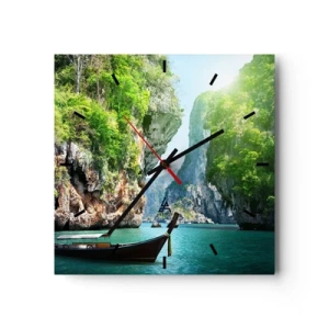 Zegar ścienny - Zaproszenie do egzotycznej podróży - 40x40 cm