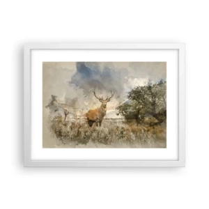 Plakat w białej ramie - Godność - siła - dostojeństwo - 40x30 cm