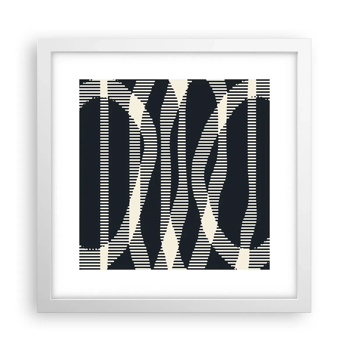 Plakat w białej ramie - Próba przełamania ciemności - 30x30 cm