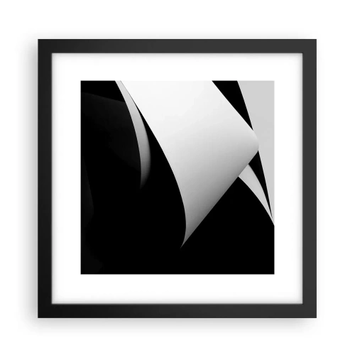 Plakat w czarnej ramie - Płaszczyzny światła z głębi cienia - 30x30 cm