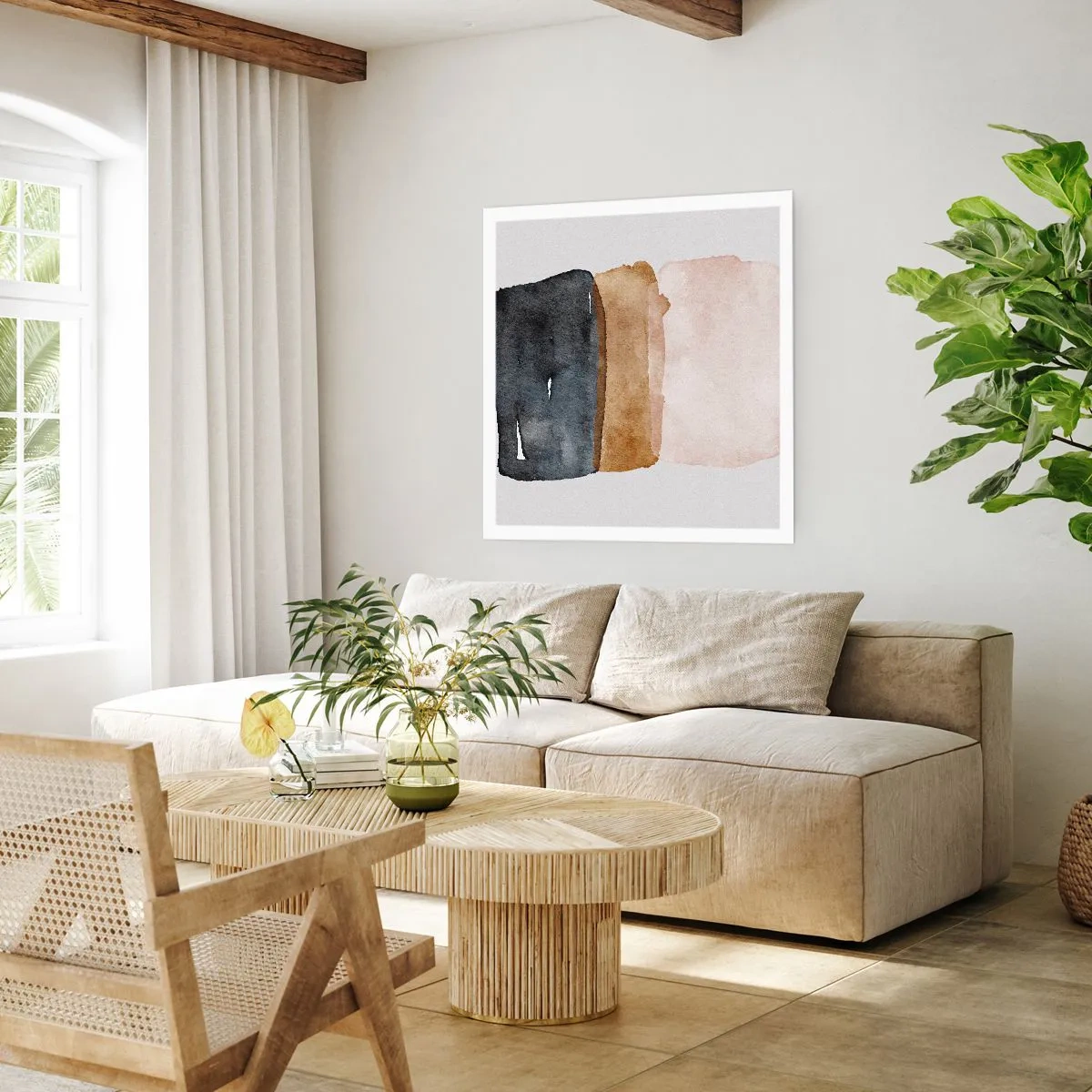 Plakat - Kompozycja barw ziemi - 40x40 cm