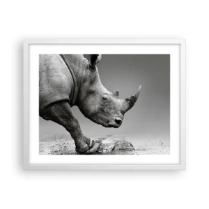 Plakat w białej ramie - Niepowstrzymana siła - 50x40 cm