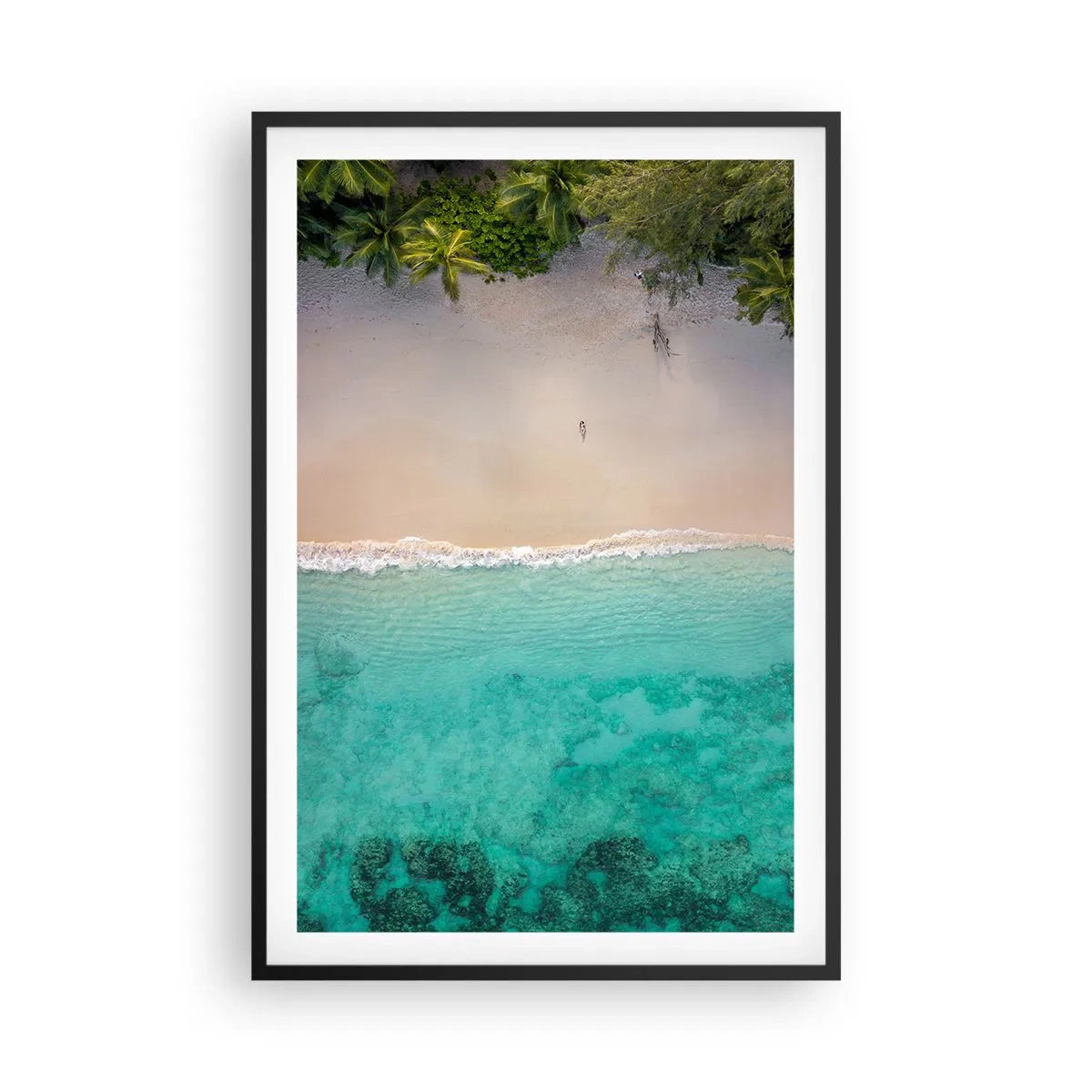 Plakat w czarnej ramie - Rajska plaża - 61x91 cm
