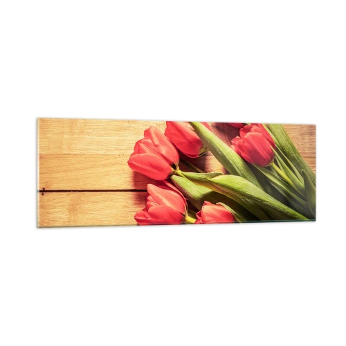 Obraz na szkle - Wiosenne wyznanie - 90x30 cm