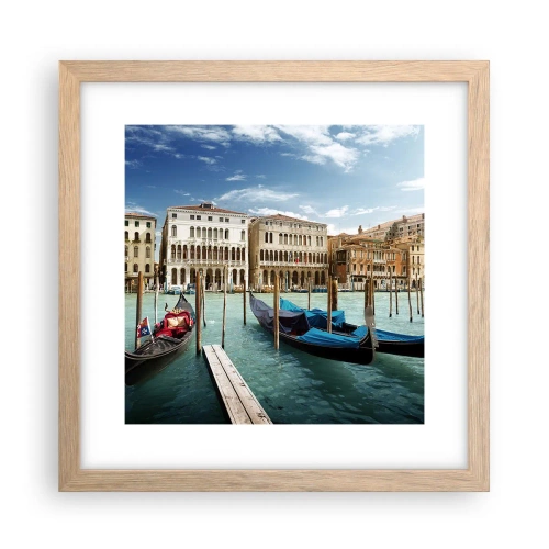 Plakat w ramie jasny dąb - Pałace w błękicie - 30x30 cm