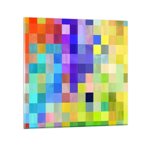 Obraz na szkle - Każdy inny, wszystkie równe - 30x30 cm