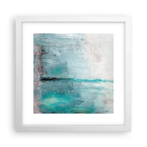 Plakat w białej ramie - Horyzontalnie w błękicie - 30x30 cm
