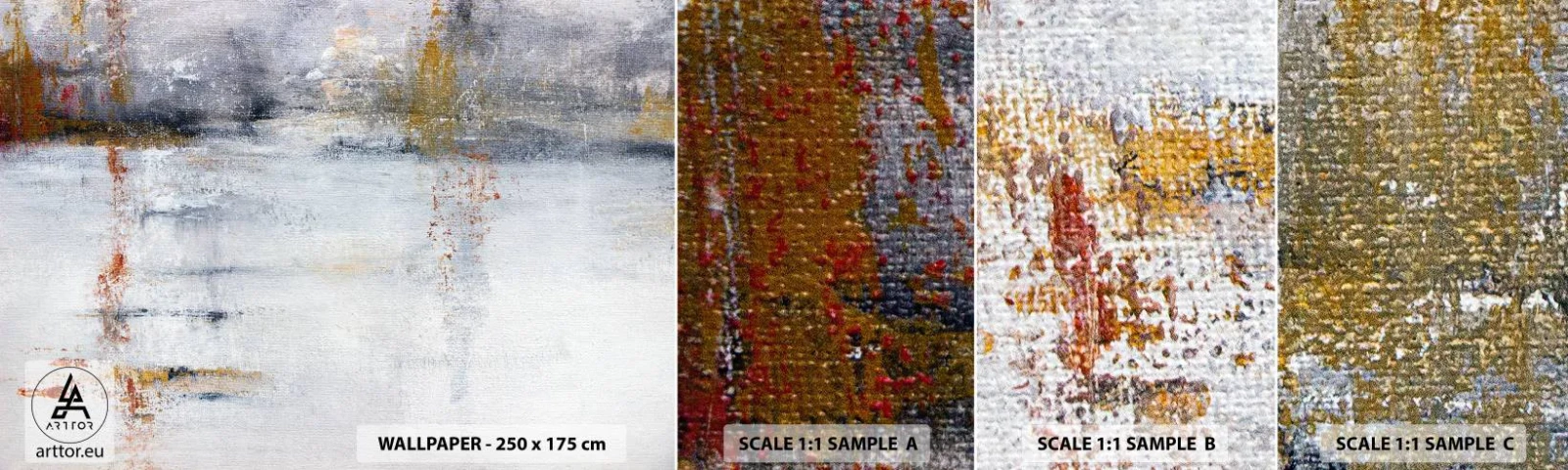 Fototapeta Próbka Samoprzylepna Deluxe Sticker - Za powietrza zasłoną - Abstrakcja, Sztuka, Malarstwo - 100x30 cm