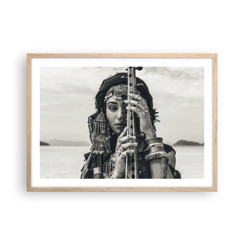 Plakat w ramie jasny dąb - Sama muzyka orientu - 70x50 cm