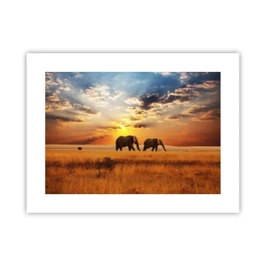 Plakat - Rodzinna przechadzka - 40x30 cm